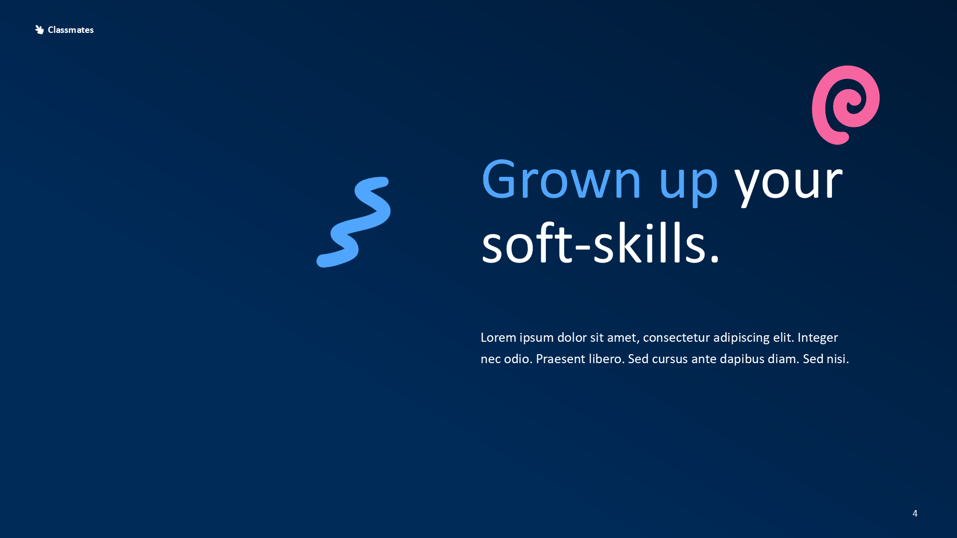 Education Classmate Dark slide 4